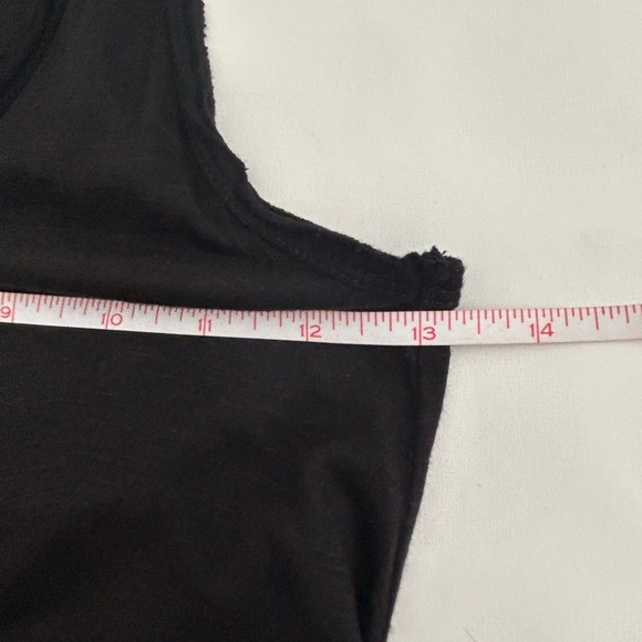 Lush Brand Black Flowy Tank Top Tunic Flower Embellished Sz XS/SM 100% Rayon - Picture 11 of 15